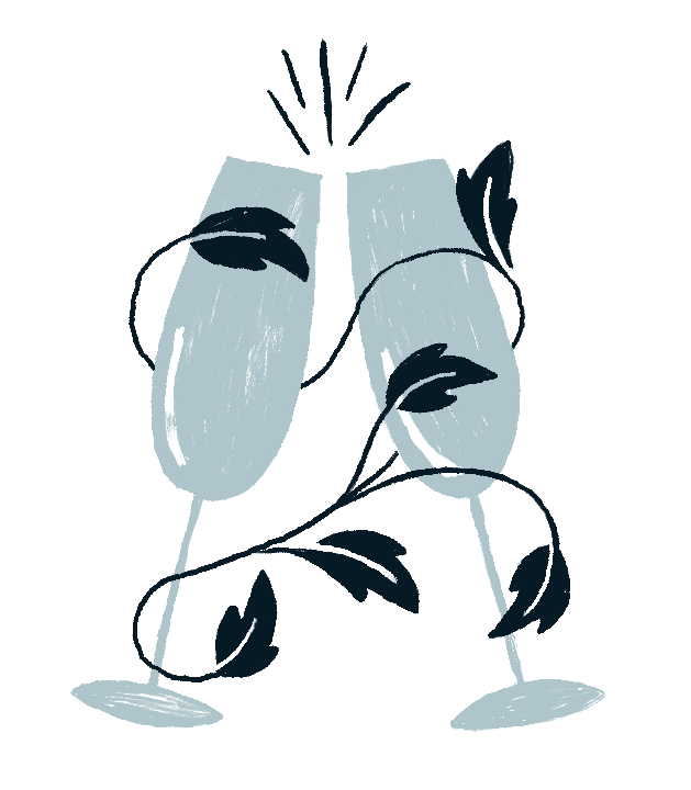 Champagne flutes illustration