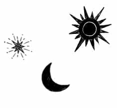 Sun and moon illustration